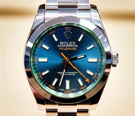 europeanwatch watch rolex milgauss blue|rolex watch milgauss price.